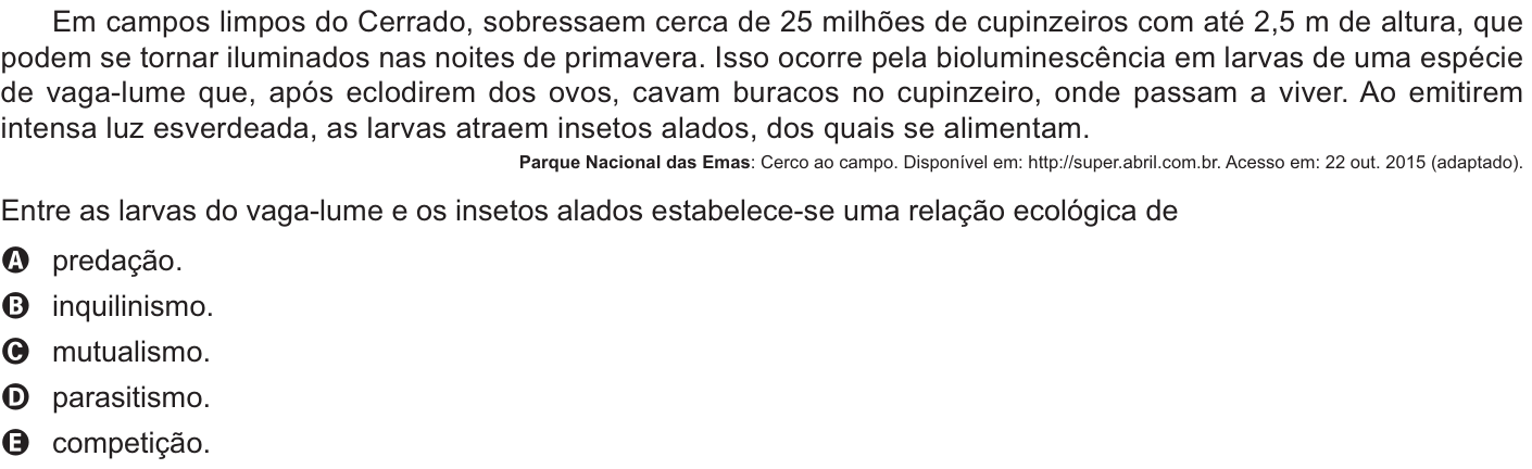 Questão 129 no caderno Azul do ENEM PPL 2021