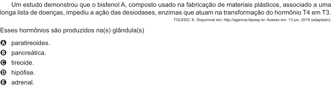Questão 130 no caderno Azul do ENEM PPL 2021