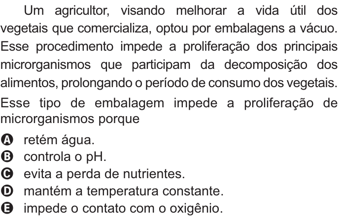 Questão 133 no caderno Azul do ENEM PPL 2021
