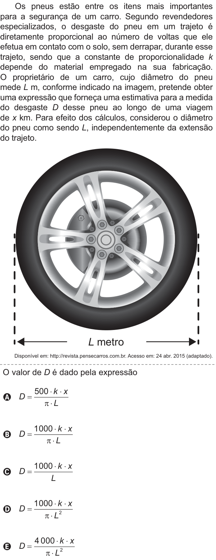 Questão 139 no caderno Azul do ENEM PPL 2021