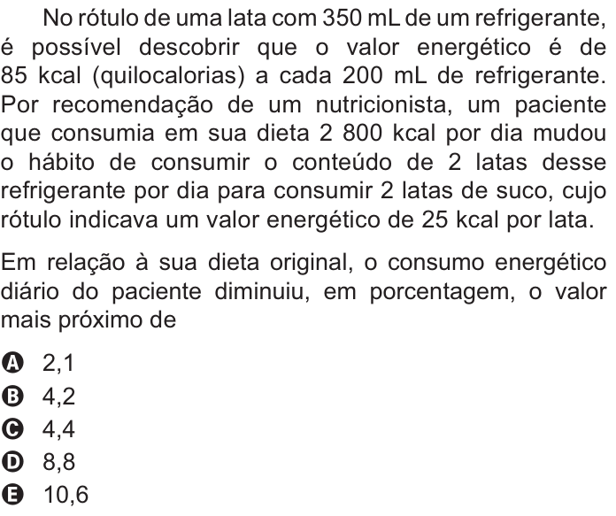 Questão 141 no caderno Azul do ENEM PPL 2021