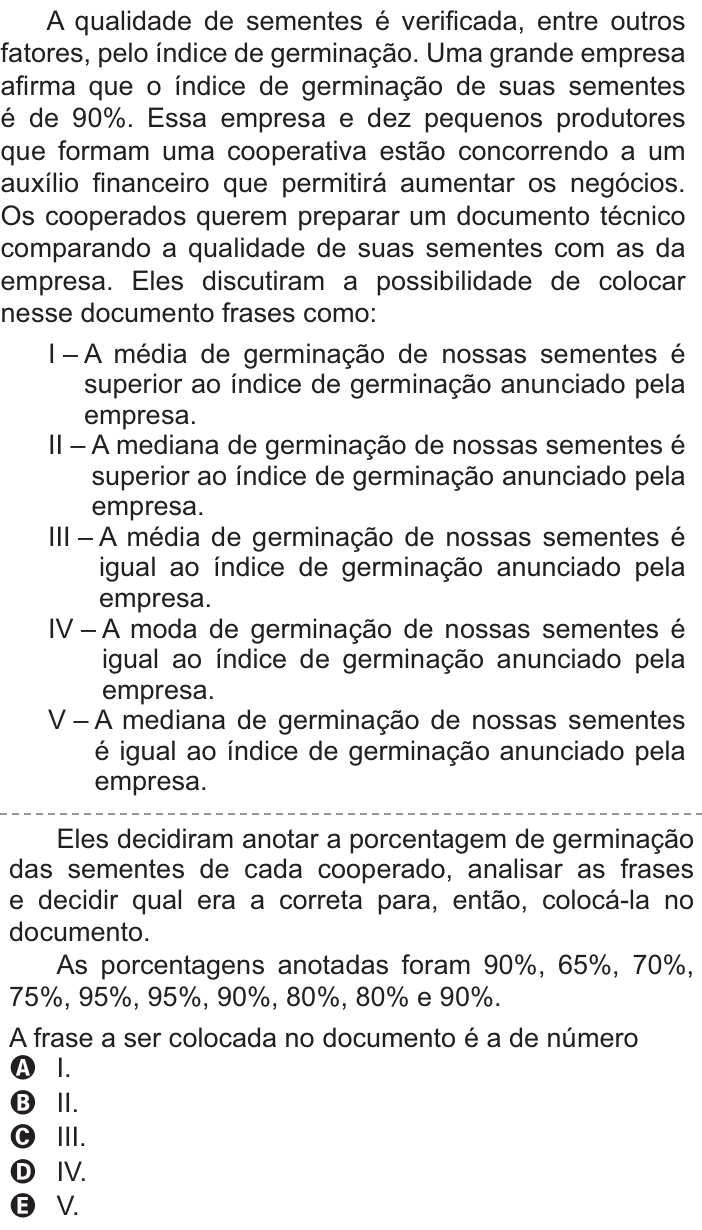 Questão 148 no caderno Azul do ENEM PPL 2021