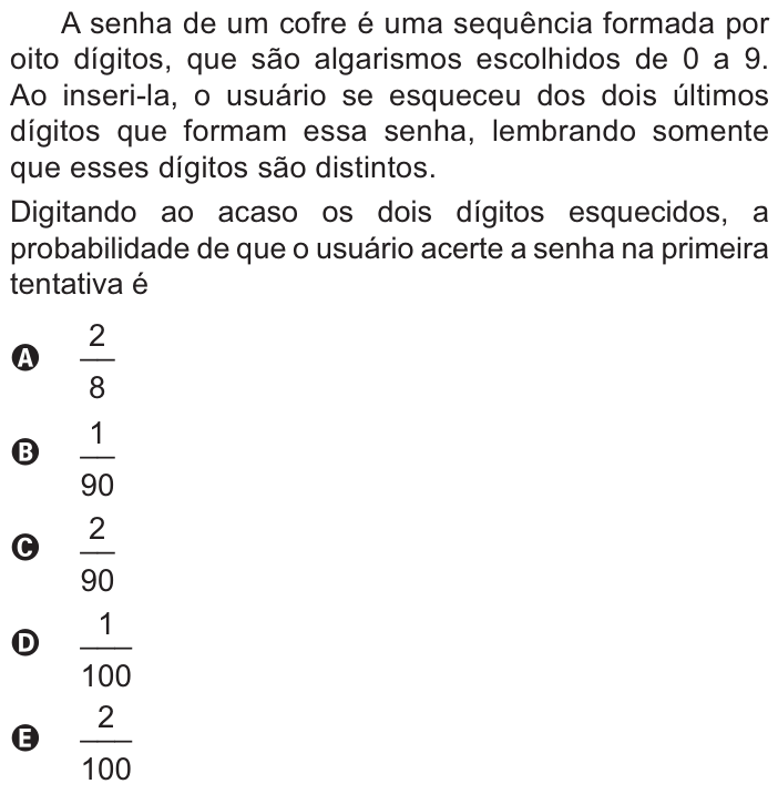 Questão 150 no caderno Azul do ENEM PPL 2021