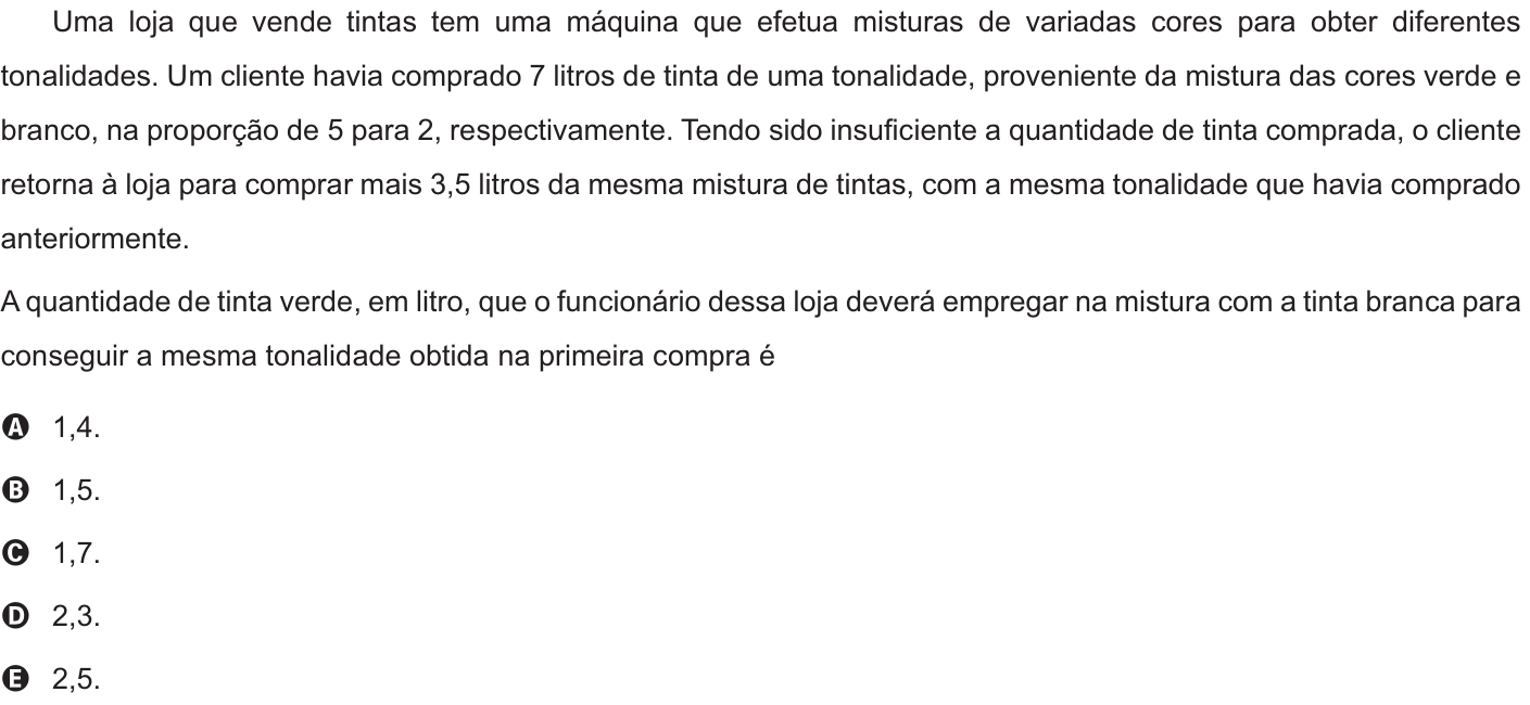Questão 152 no caderno Azul do ENEM PPL 2021