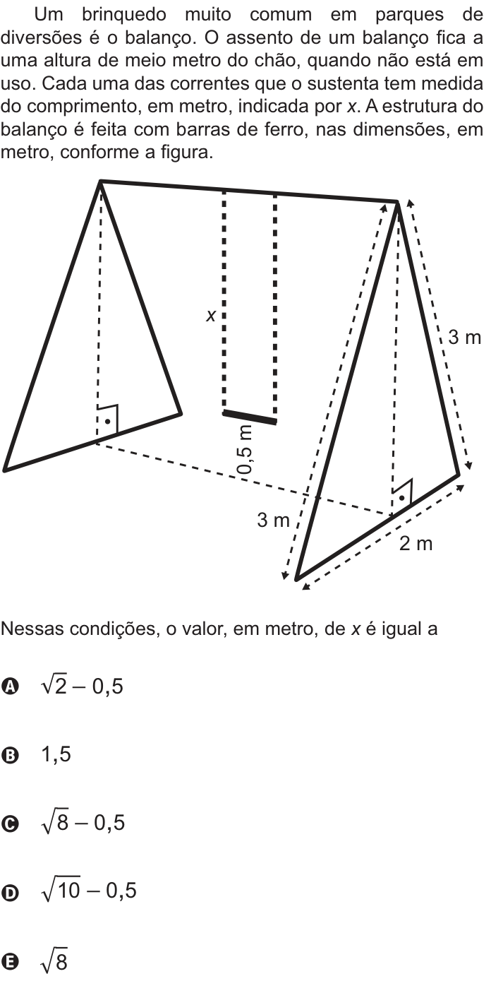 Questão 153 no caderno Azul do ENEM PPL 2021