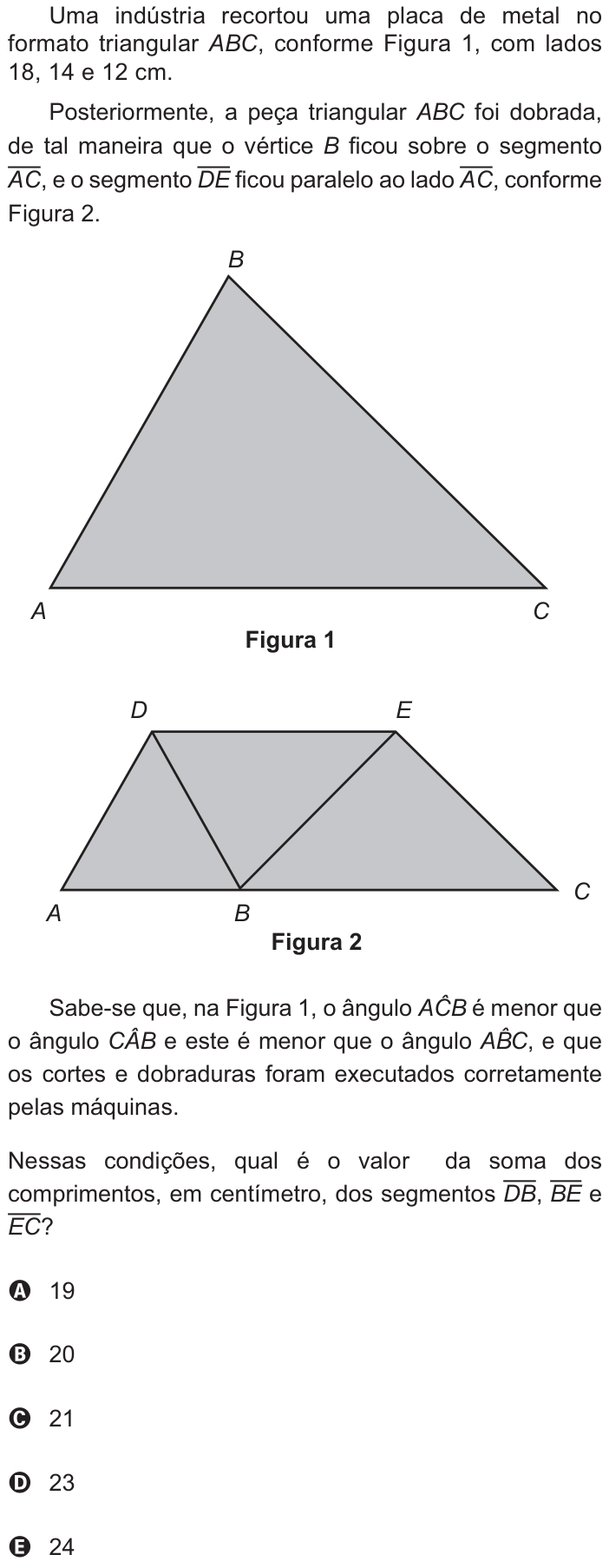 Questão 154 no caderno Azul do ENEM PPL 2021