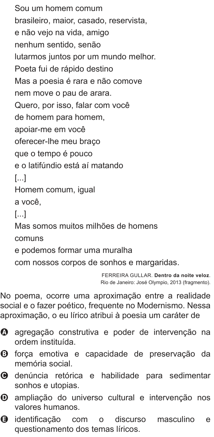 Questão 8 no caderno Azul do ENEM PPL 2017