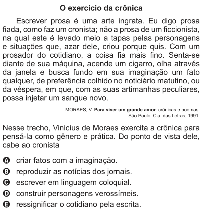 Questão 10 no caderno Azul do ENEM PPL 2017