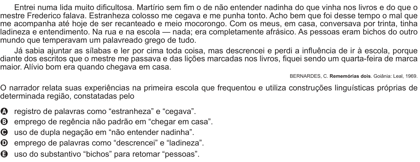 Questão 12 no caderno Azul do ENEM PPL 2017