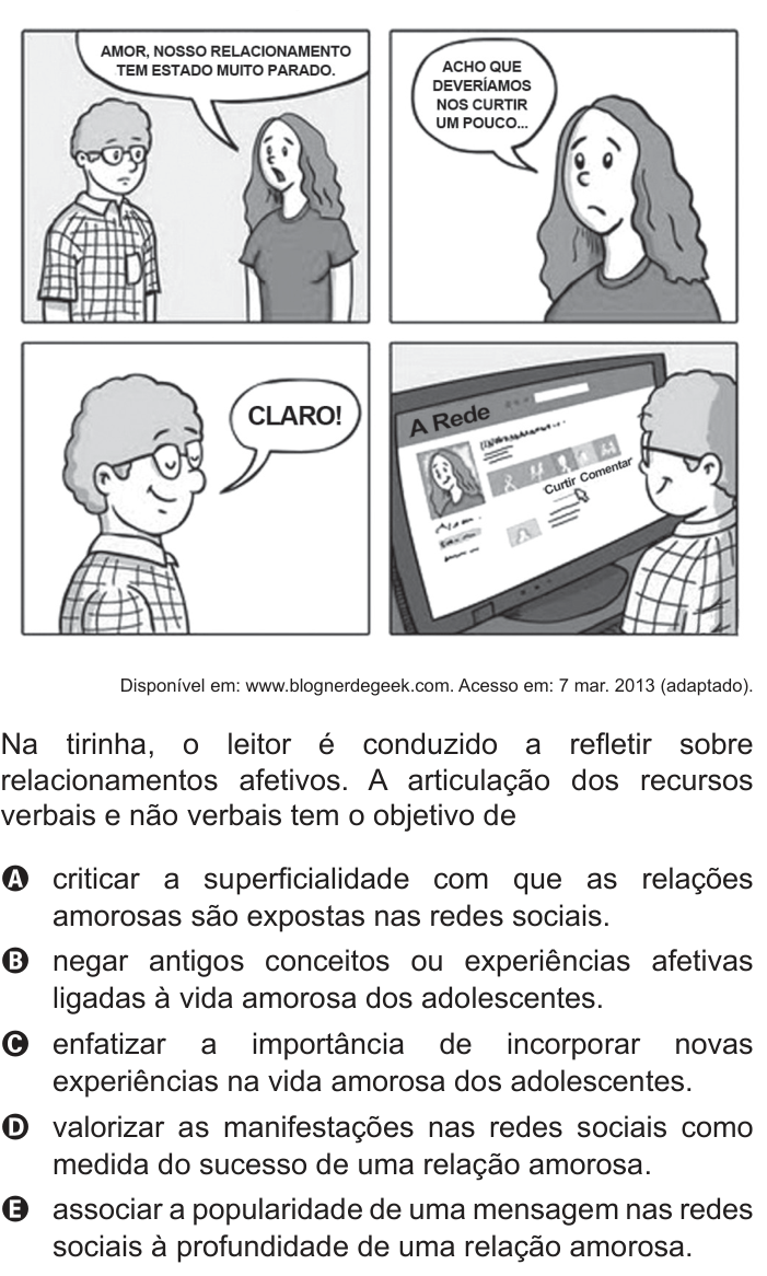 Questão 21 no caderno Azul do ENEM PPL 2017