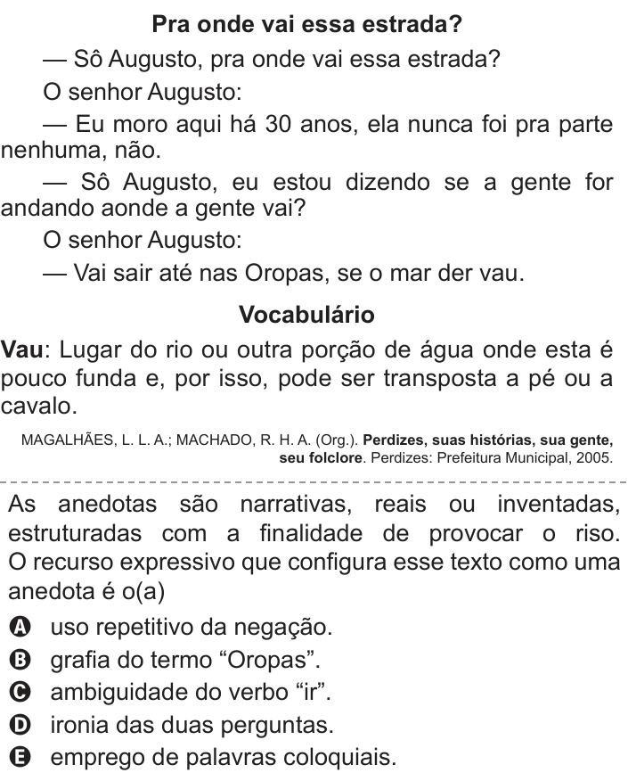 Questão 26 no caderno Azul do ENEM PPL 2017