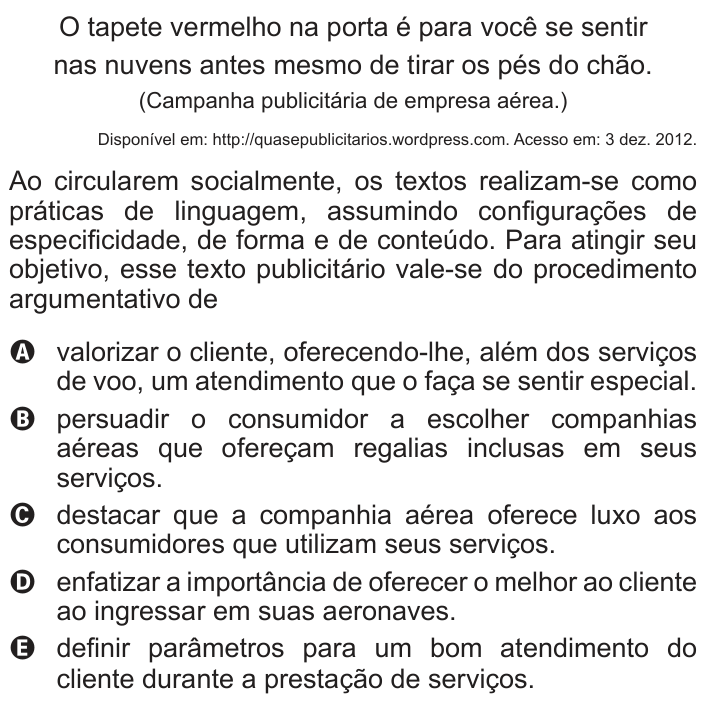 Questão 38 no caderno Azul do ENEM PPL 2017