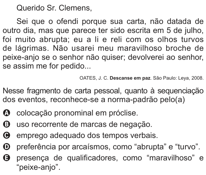 Questão 41 no caderno Azul do ENEM PPL 2017