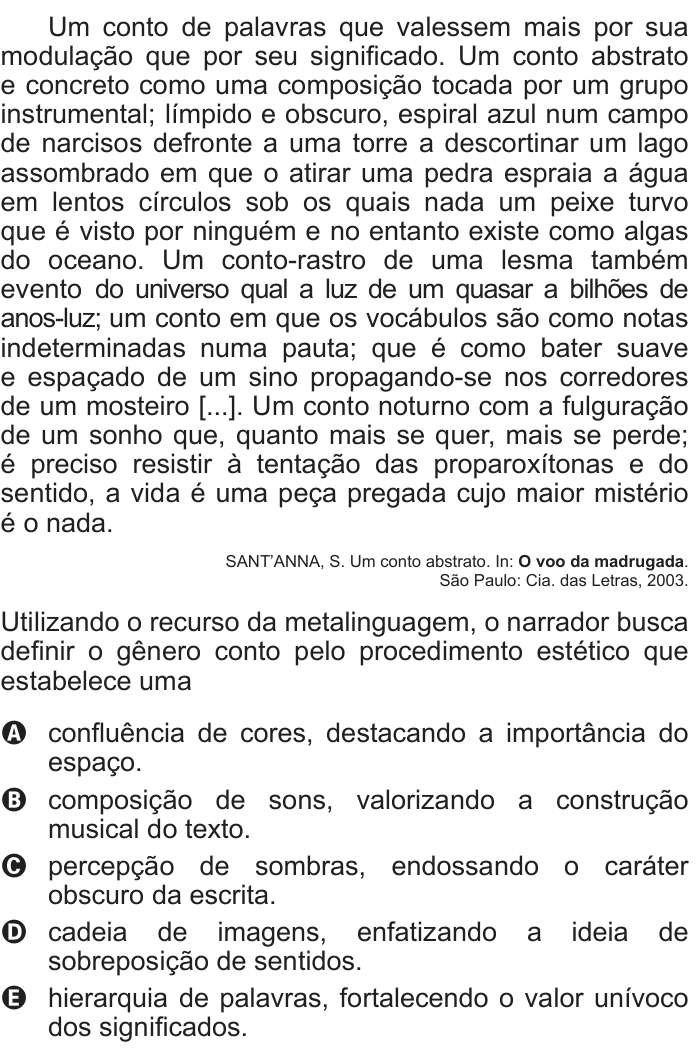 Questão 43 no caderno Azul do ENEM PPL 2017