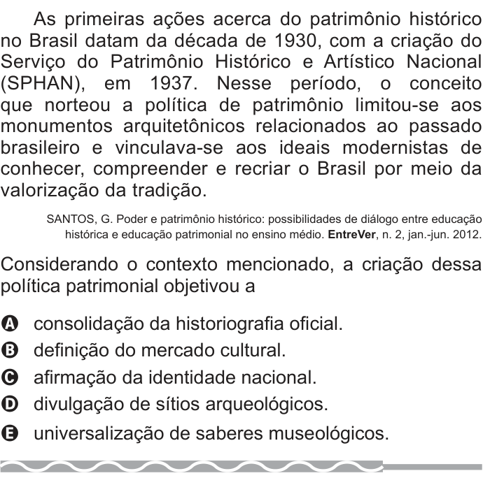 Questão 47 no caderno Azul do ENEM PPL 2017