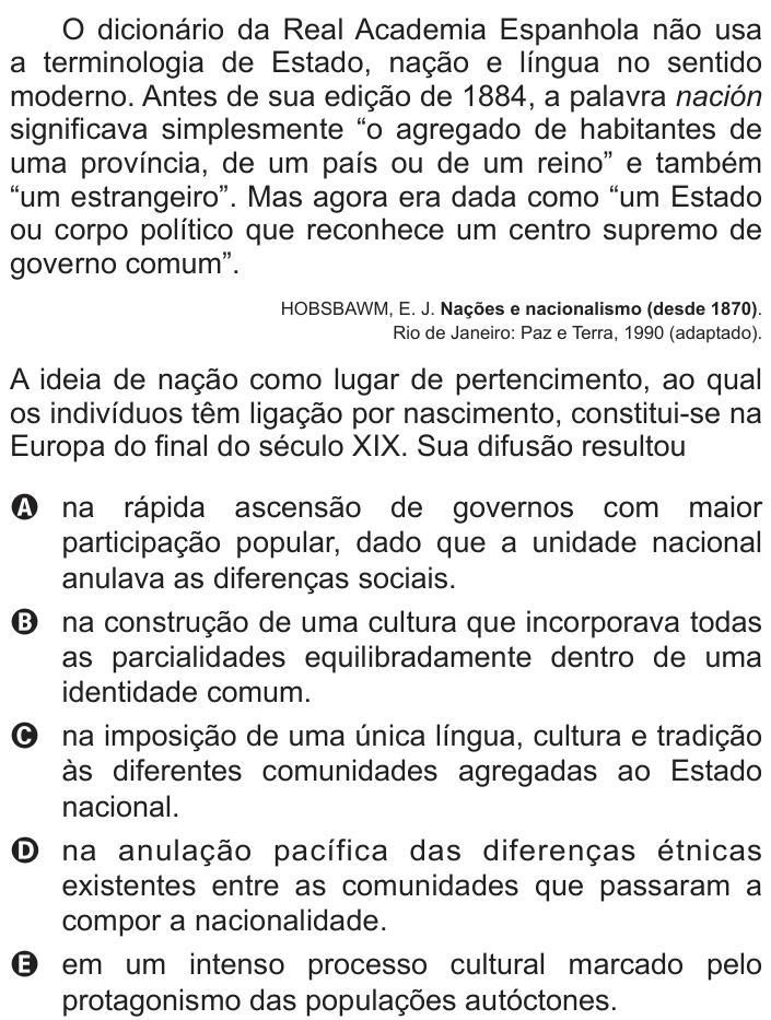 Questão 49 no caderno Azul do ENEM PPL 2017
