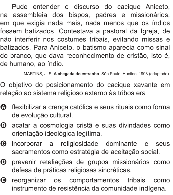 Questão 68 no caderno Azul do ENEM PPL 2017