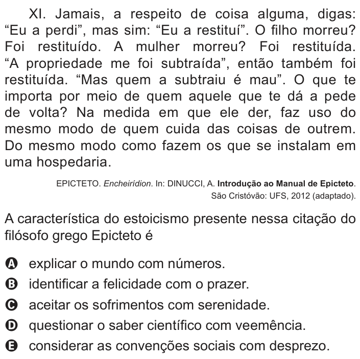 Questão 69 no caderno Azul do ENEM PPL 2017