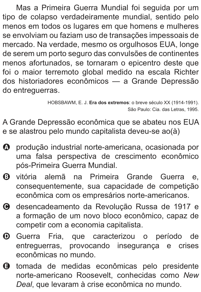 Questão 70 no caderno Azul do ENEM PPL 2017