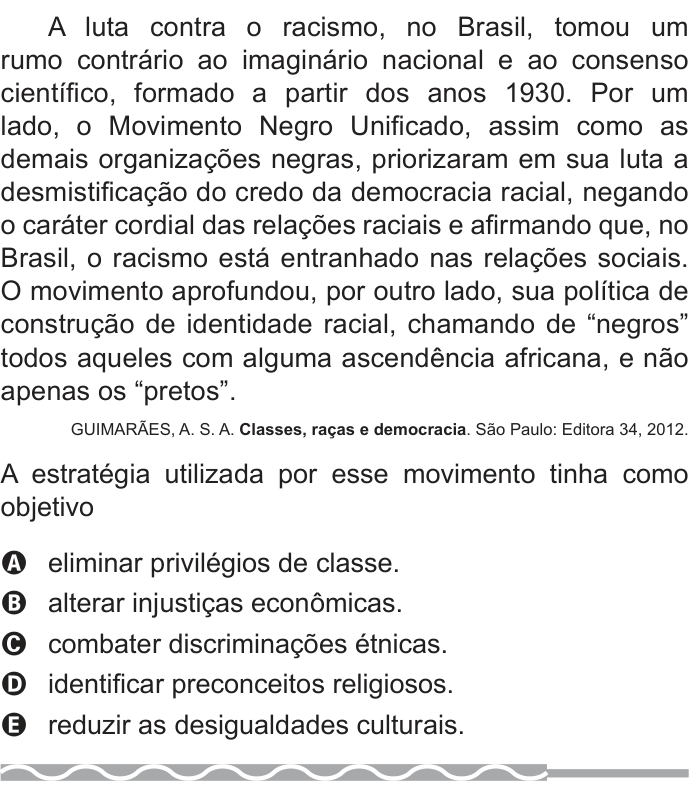 Questão 77 no caderno Azul do ENEM PPL 2017
