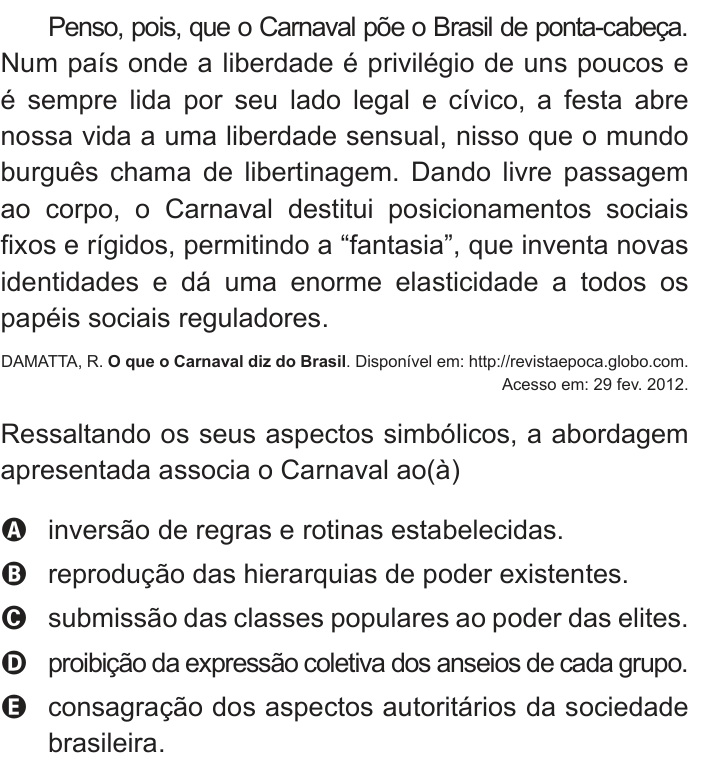 Questão 81 no caderno Azul do ENEM PPL 2017