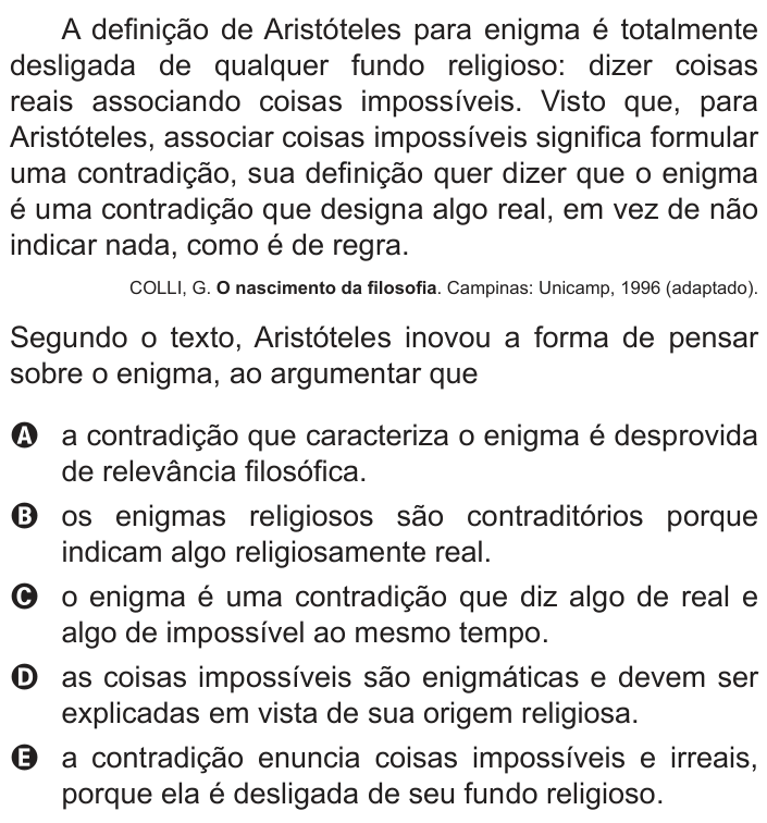 Questão 82 no caderno Azul do ENEM PPL 2017