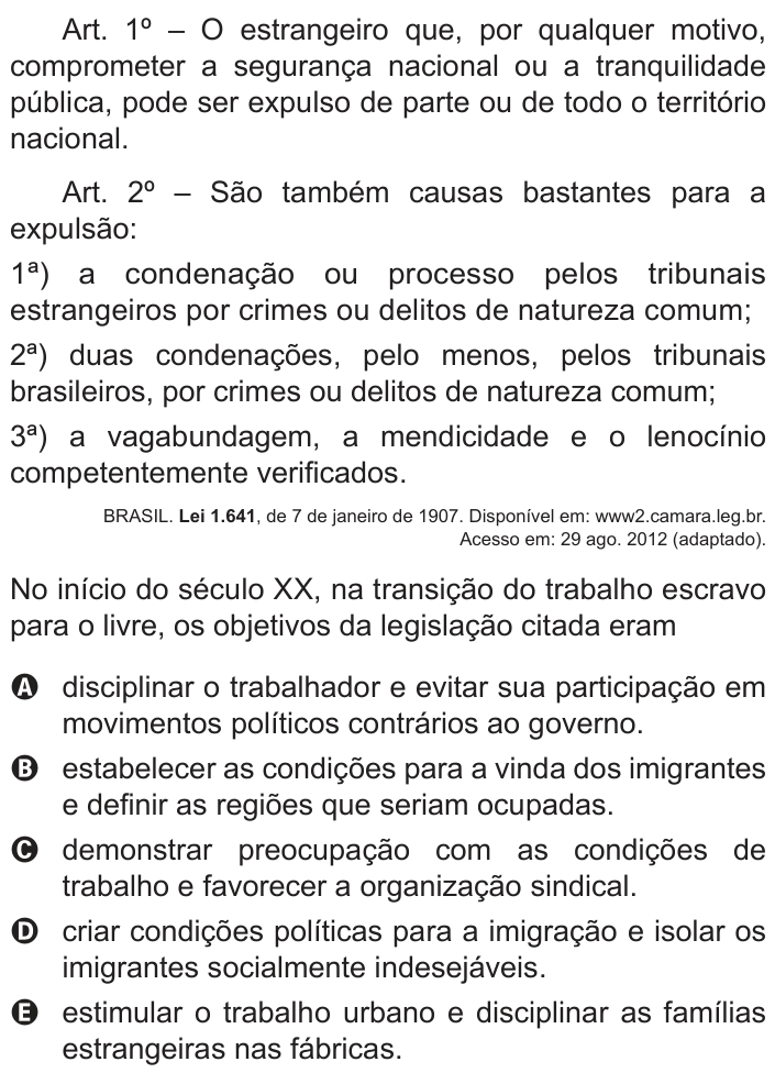 Questão 83 no caderno Azul do ENEM PPL 2017