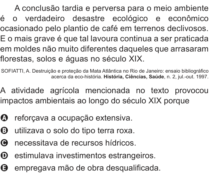 Questão 84 no caderno Azul do ENEM PPL 2017
