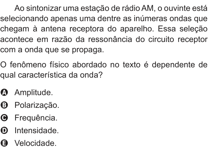 Questão 91 no caderno Azul do ENEM PPL 2017