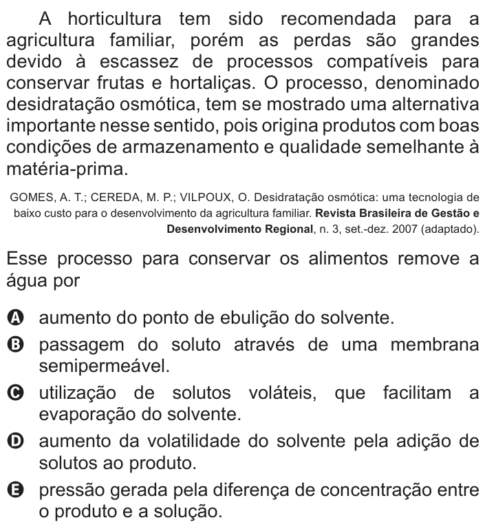 Questão 97 no caderno Azul do ENEM PPL 2017