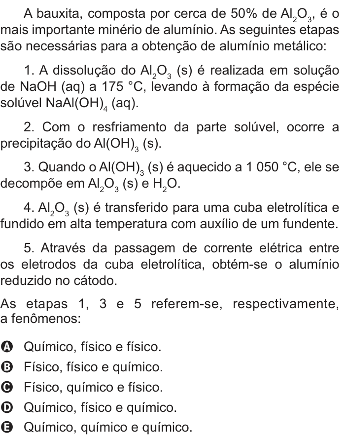 Questão 106 no caderno Azul do ENEM PPL 2017