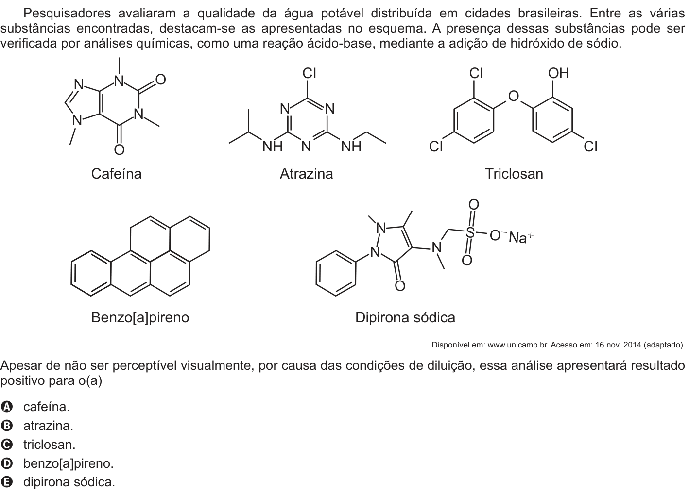 Questão 119 no caderno Azul do ENEM PPL 2017