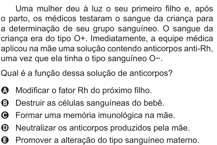 Questão 122 no caderno Azul do ENEM PPL 2017