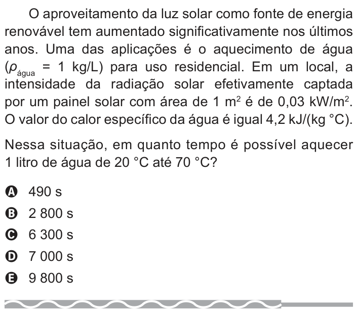 Questão 124 no caderno Azul do ENEM PPL 2017