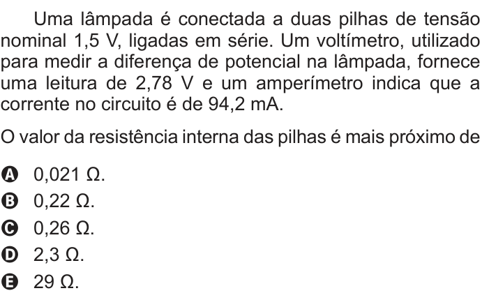 Questão 129 no caderno Azul do ENEM PPL 2017