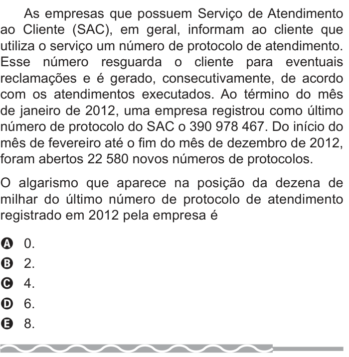 Questão 137 no caderno Azul do ENEM PPL 2017