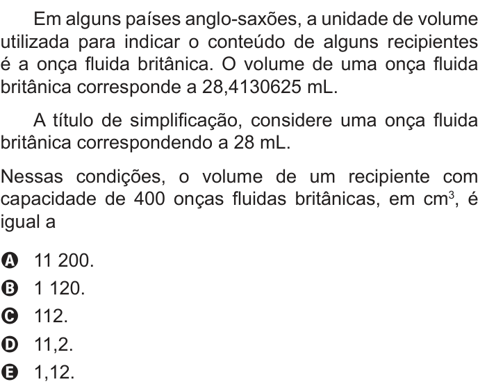 Questão 145 no caderno Azul do ENEM PPL 2017