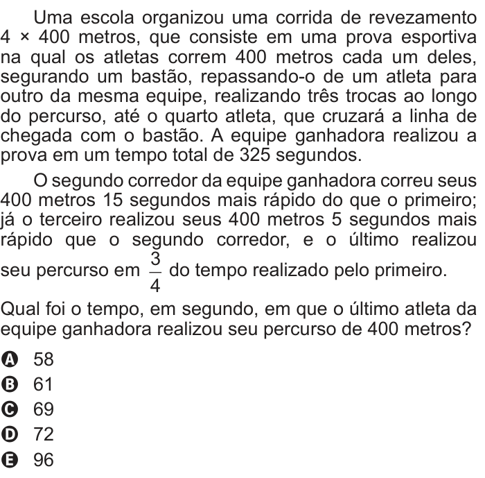 Questão 151 no caderno Azul do ENEM PPL 2017