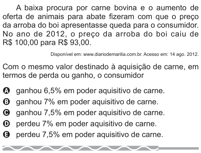 Questão 159 no caderno Azul do ENEM PPL 2017