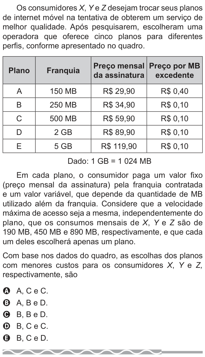 Questão 178 no caderno Azul do ENEM PPL 2017
