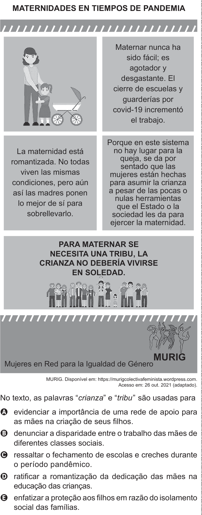 Questão 5 no caderno Azul do ENEM 2022