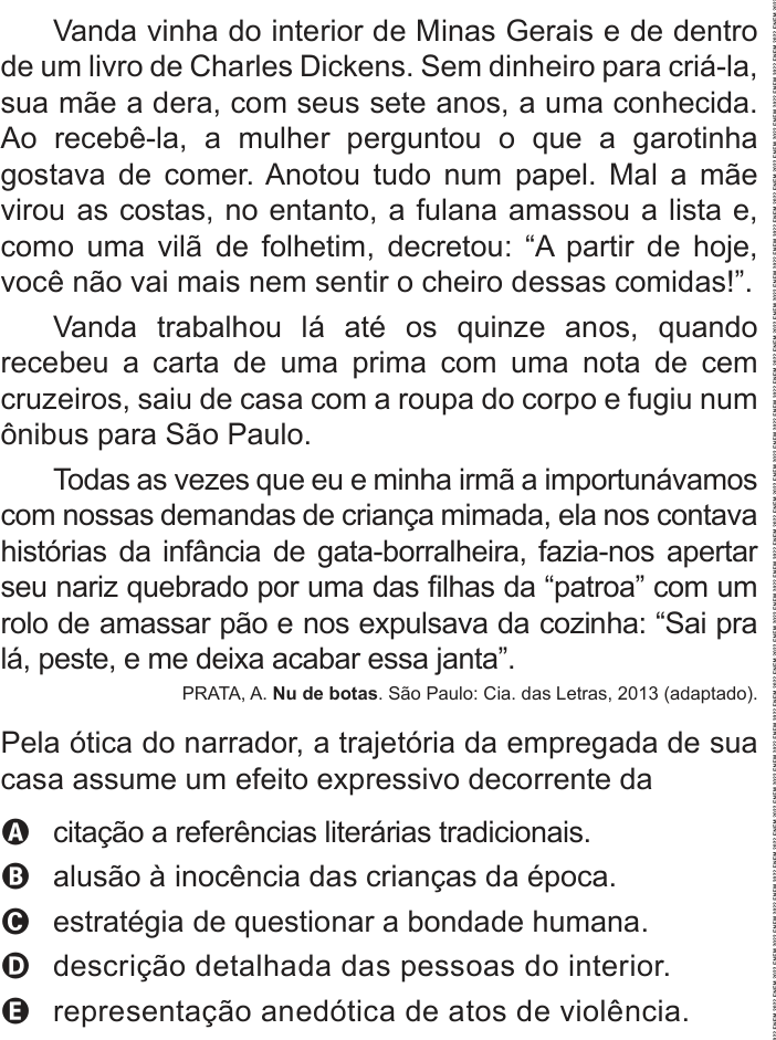 Questão 43 no caderno Azul do ENEM 2022
