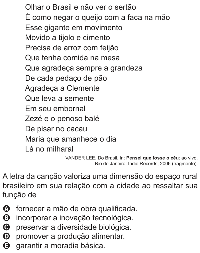 Questão 52 no caderno Azul do ENEM 2022