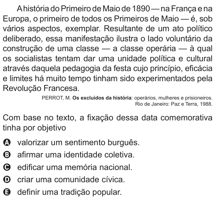 Questão 73 no caderno Azul do ENEM 2022