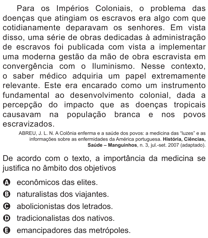 Questão 77 no caderno Azul do ENEM 2022