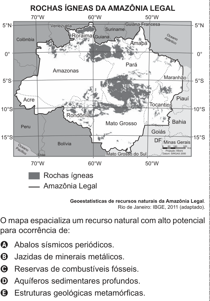 Questão 82 no caderno Azul do ENEM 2022