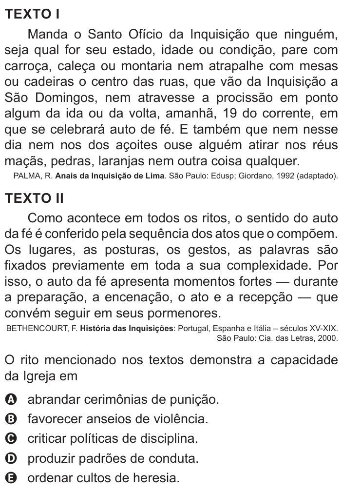 Questão 85 no caderno Azul do ENEM 2022