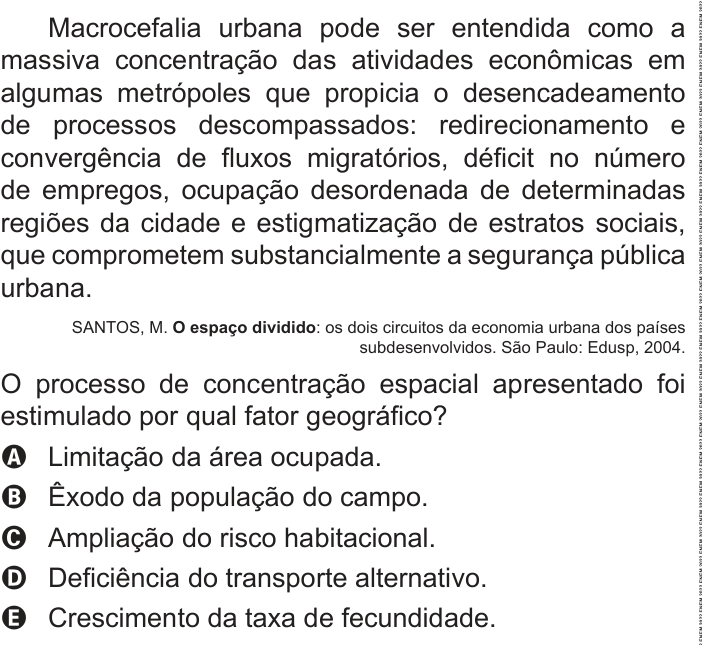 Questão 87 no caderno Azul do ENEM 2022