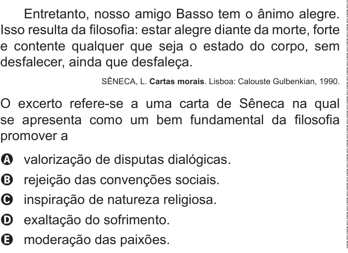 Questão 88 no caderno Azul do ENEM 2022