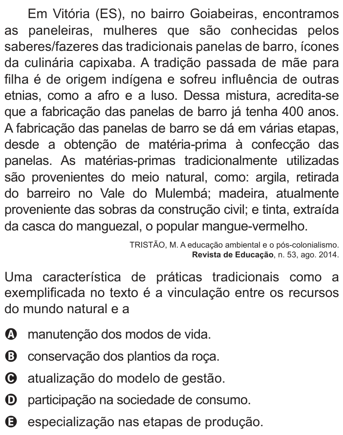 Questão 90 no caderno Azul do ENEM 2022